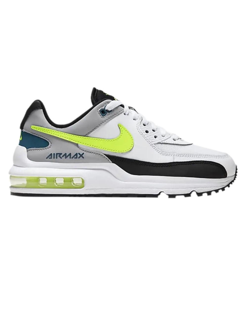 Nike Boy’s White/Black/Volt Air Max Low-Top Sneakers